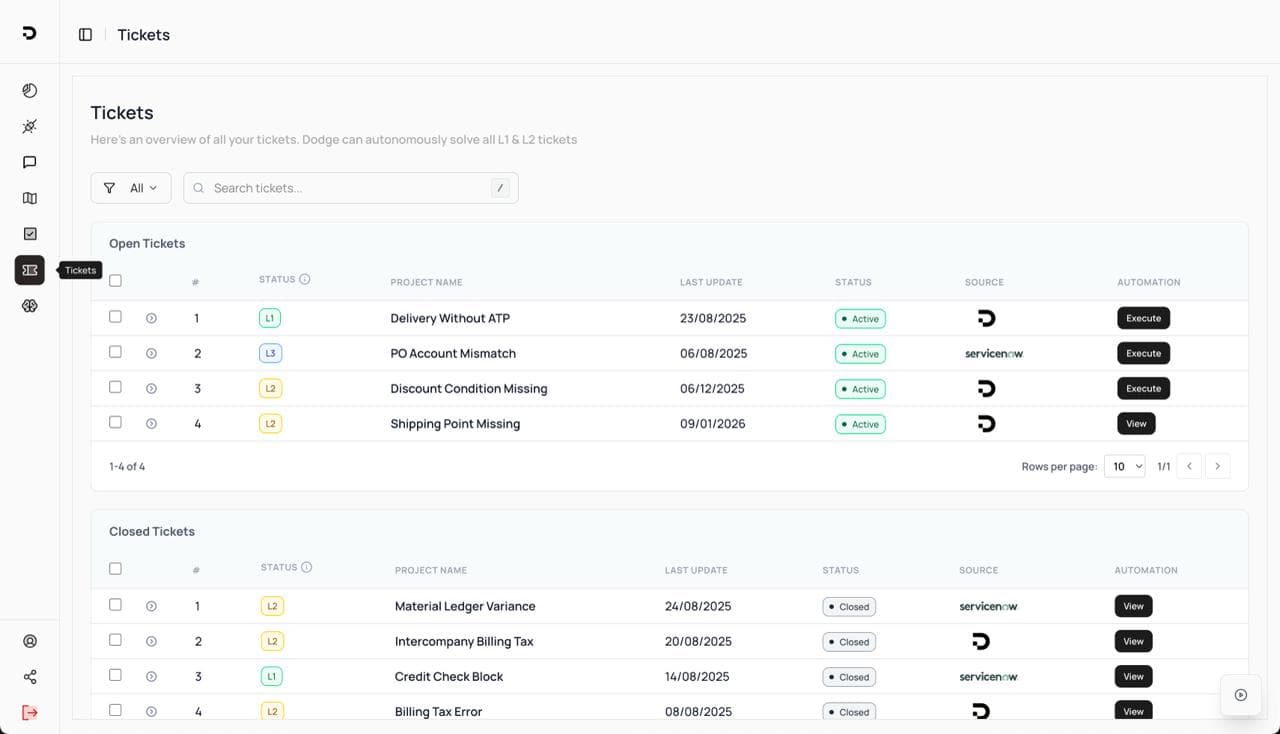 Dodge AI Tickets Page